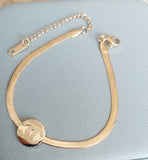 CC Bracelet with Snake Bone Chain