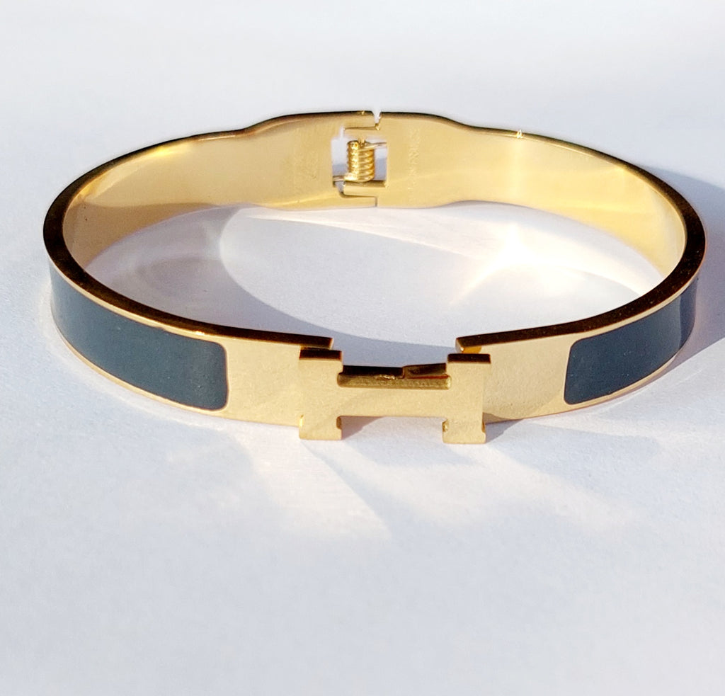 Hermes Black and Golden Bangle | Jewelry Store | Jewelry Shop