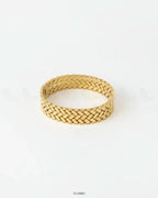 Golden Herringbone Bangle