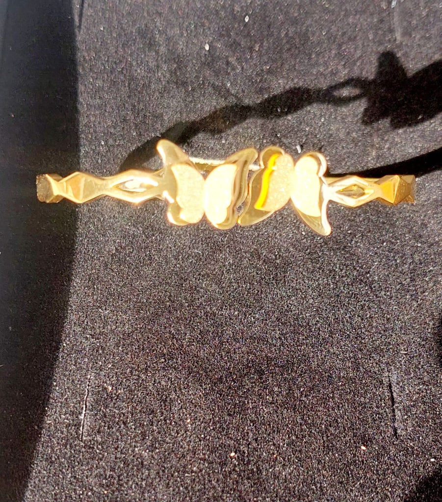 Two butterfly golden stainless steel Bracelet