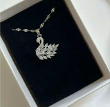 Silver swan necklace - Crazy Women