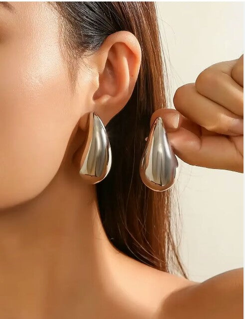 Silver Water Drop Design Earring | Jewelry Online | Jewelry Store - Crazy Women