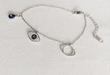 Stainless Single eye Silver Chain Bracelet