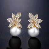 WHITE  PEARL EARRINGS