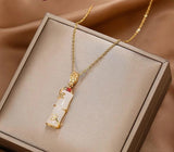 Necklace For Women Men White Stone Necklace Charm Necklace