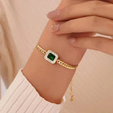 Emerald Snake Bracelet – Luxurious Green Stone Bangle