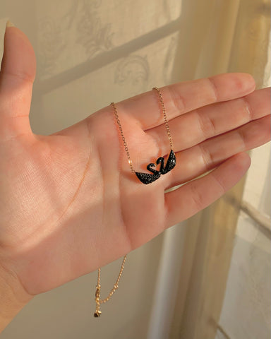 Korean Black Double Swan Necklace | Jewelry Store | Jewelry Shop