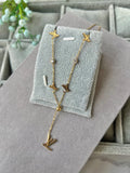 Stainless steel LV with Stones Necklace