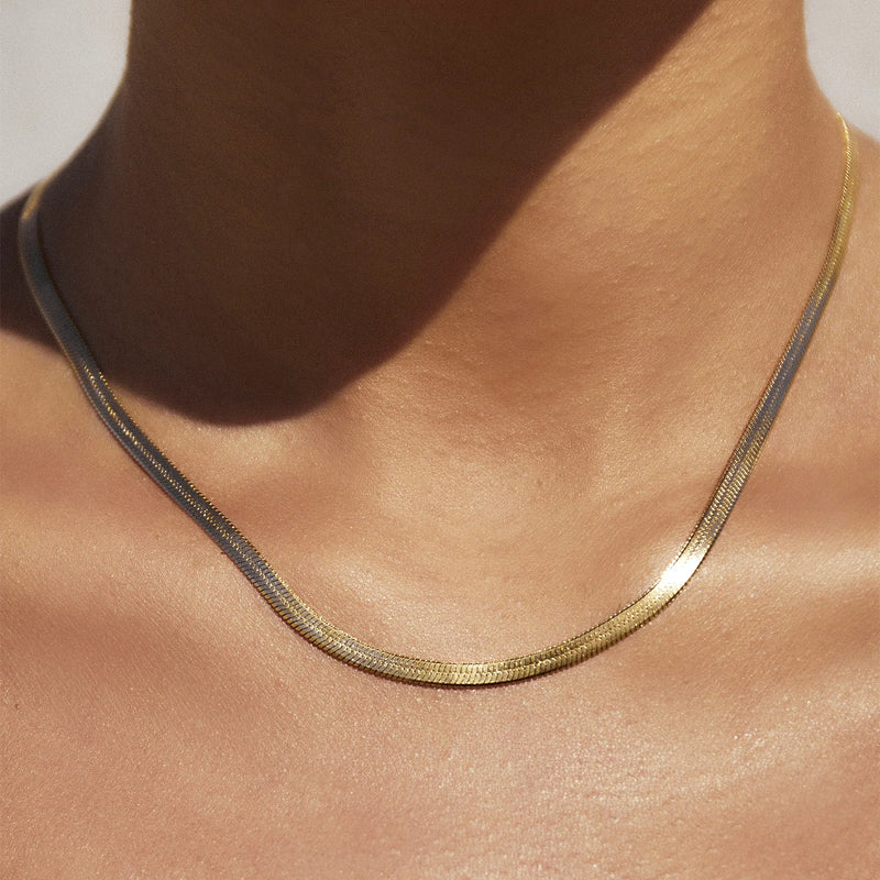 Golden Silver Snake Stainless steel Necklace