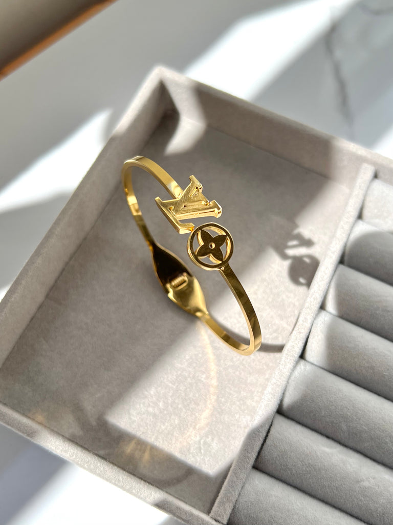 Louis Vuitton Hide & Seek Bracelet - Brass Bangle, Bracelets