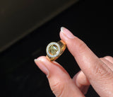 LV Luxe Stone Ring – Elegant Louis Vuitton-Inspired Design with Sparkling Stone Detail