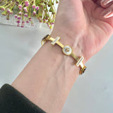 Stainless Steel Golden tory bangle | Jewelry Store | Jewelry Shop