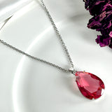 Pink Spinal Necklace Pendant 925 Sterling