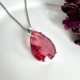 Pink Spinal Necklace Pendant 925 Sterling