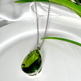 Green Necklace Pendant 925 Sterling