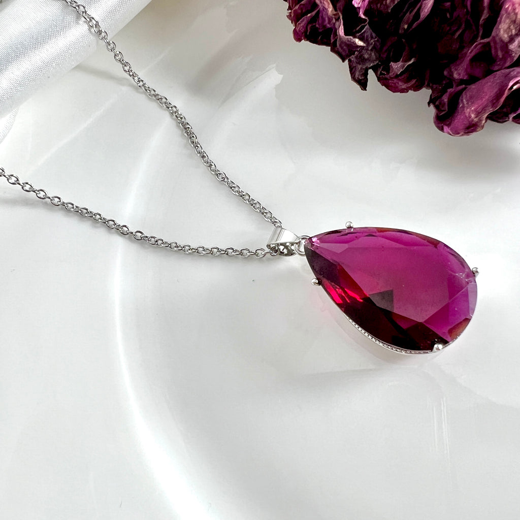 Ruby Necklace Pendant 925 Sterling