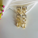 American Diamond Gold Silver ( Zircon) Earrings