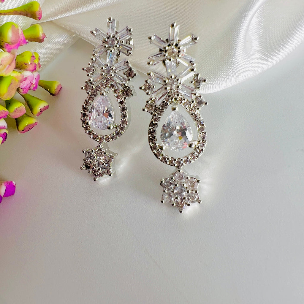 American Diamond Silver diamond ( Zircon) Earrings