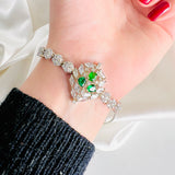 American Diamond Zircon Green Bracelet
