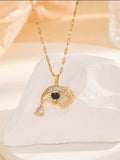 Stainless Golden Eye Necklace