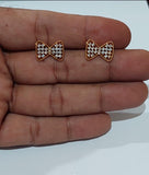 Bow Design with Stone Studs