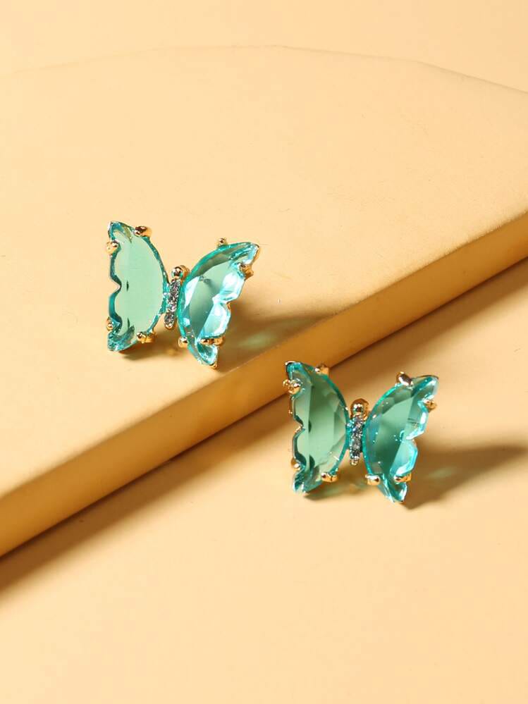 Butterfly colorful studs  Medium