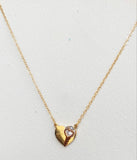 Beautiful Golden Heart and Key Nacklace