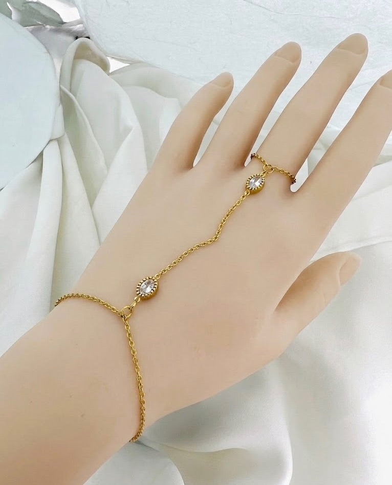 Crazy Women Anja Hand Harness Bracelet Ring - Style 4125073
