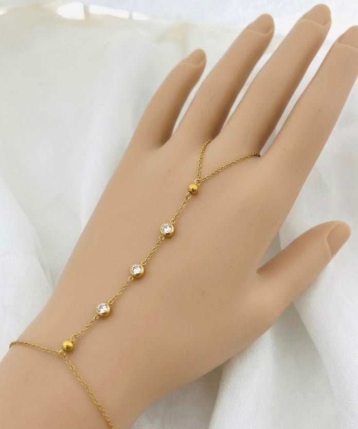 Crazy Women Anja Hand Harness Bracelet Ring - Style 7325084