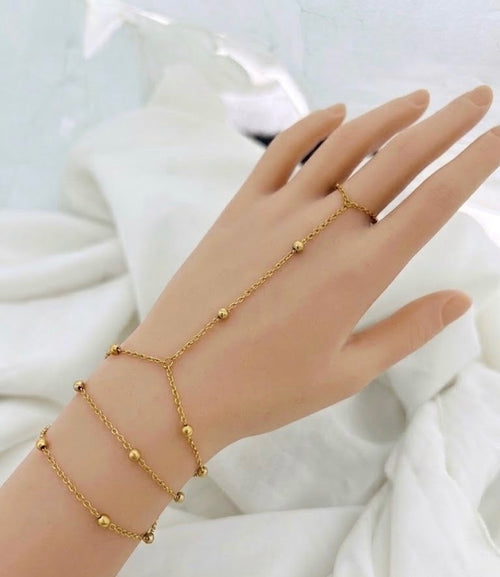 Crazy Women Anja Hand Harness Bracelet Ring - Style 7328092