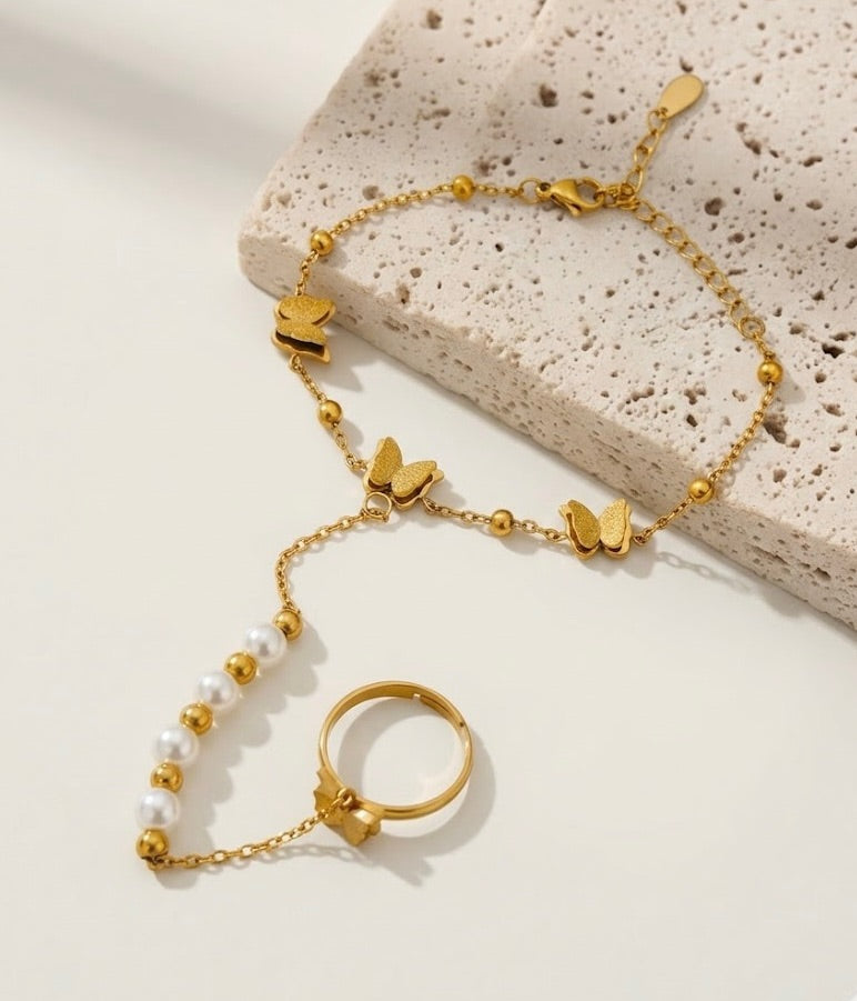 Crazy Women Anja Hand Harness Bracelet Ring - Style 8145092