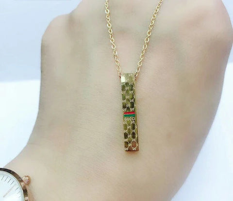 Double Line Vertical Golden Necklace | Jewelry Online | Jewelry Store