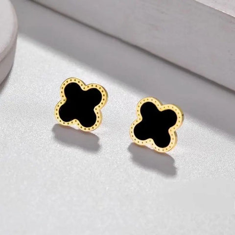 Fourleaf Clover Earrings Black | Jewelry Online | Jewelry Store