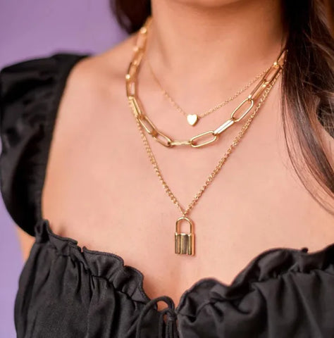 Golden Lock necklace | Jewelry Store| Jewelry Shop