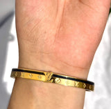 Stainless LV Golden Bangle | Jewelry Store | Jewelry Shop
