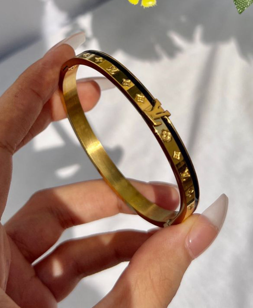 Stainless LV Golden Bangle | Jewelry Store | Jewelry Shop