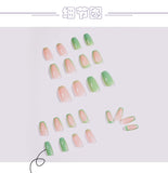 24 Pieces Of Square Head Short Solid Color Acrylic Nail Patch - 3243264.