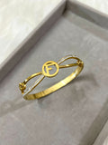F Letter Stainless Steel bracelet