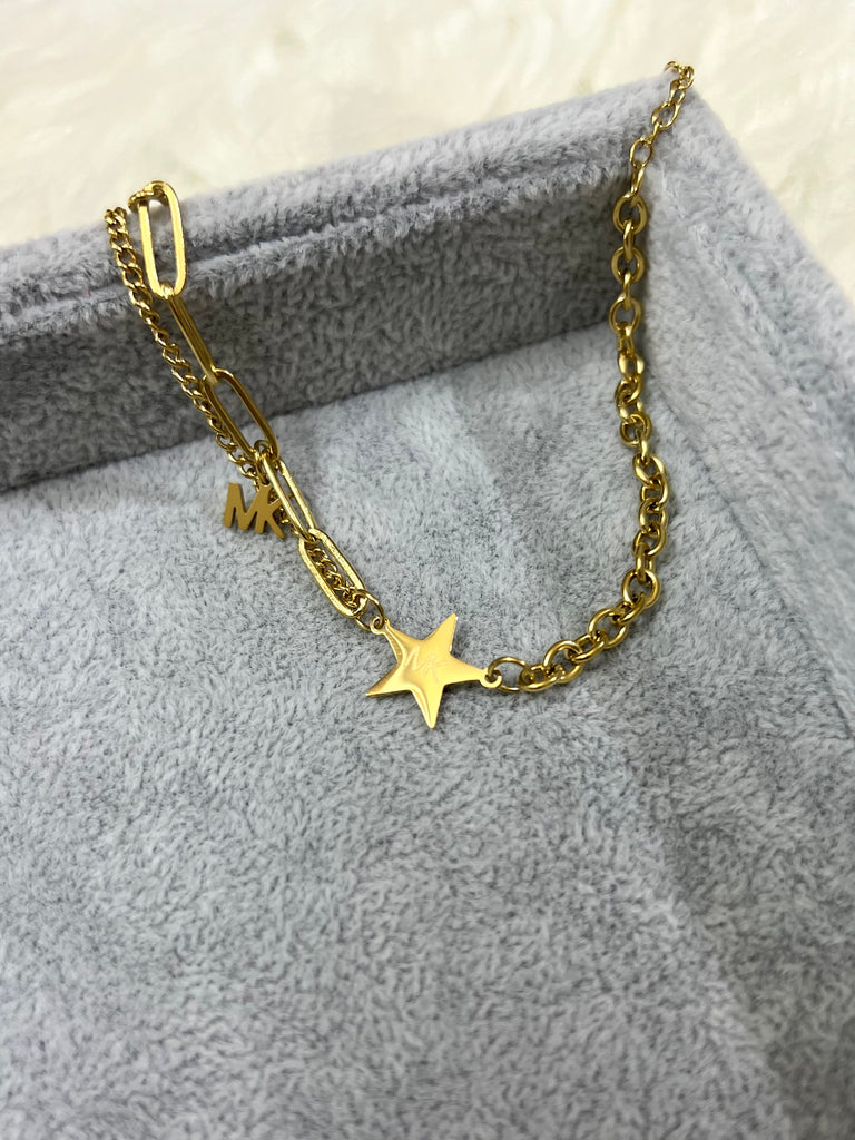 Star MK Style Gold Chain bracelet