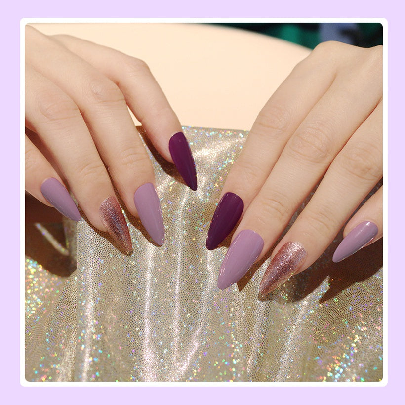 fake nails | fake nails pakistan |
Fashion Onion Powder Purple Long Pointed Nail Pieces - 3243274 - Crazy Women is the Choice of millions