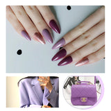 Fashion Onion Powder Purple Long Pointed Nail Pieces - 3243274 - Crazy Women is the Choice of millions