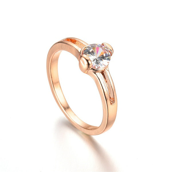 Simple Microinlaid Zircon Couple Ring -Rose Gold 3243156 - Crazy Women is the Choice of millions