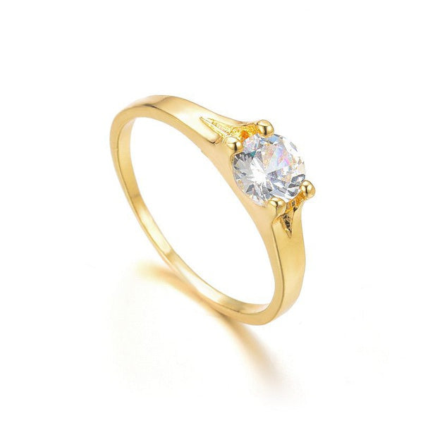Microinlaid Zircon Couple Ring -True Gold 3243160 - Crazy Women is the Choice of millions