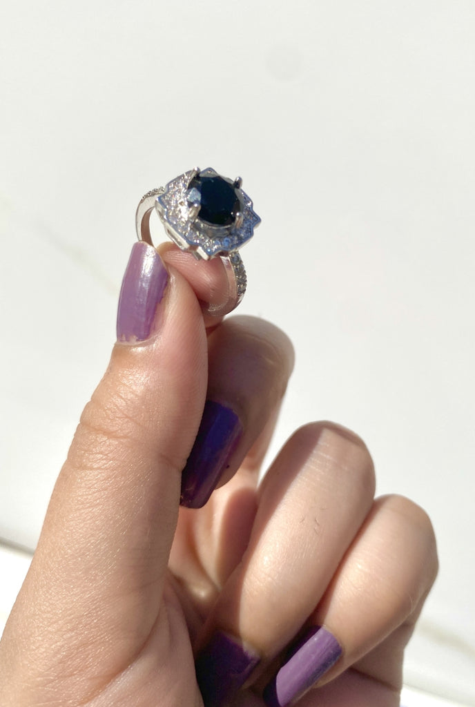 Ladies Ring  (Black Zircon Ring) | Jewellery Shop| Jewellery Store
