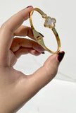 White Single Vancleef Gold Bangle | Jewelry Store | Jewelry Shop