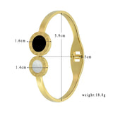 Roman Round Shell Bangles Bracelet