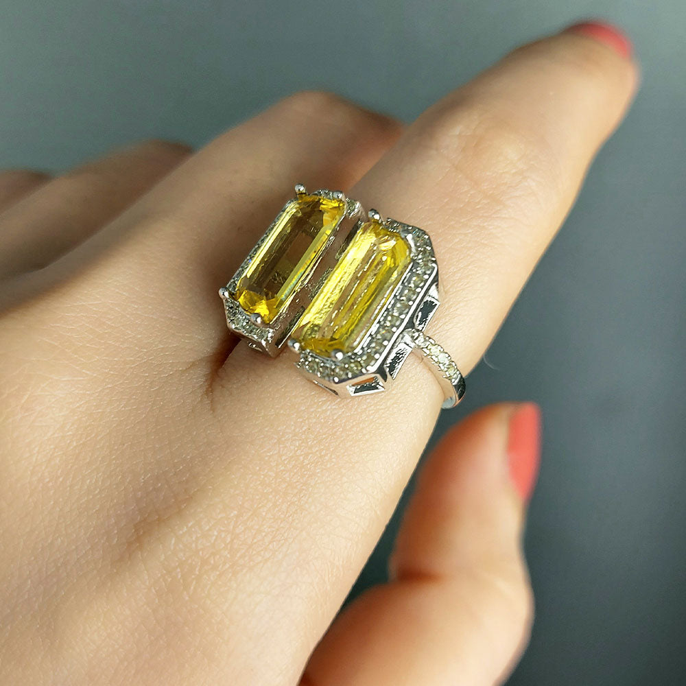 Ladies Ring (Crystal Yellow) | Jewellery Store | Jewellery Shop