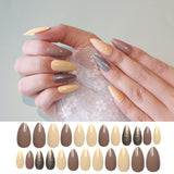 Fashion Acrylic Nails With Long Pointed Ends Nails with stickers - 3243244