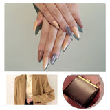 Fashion Acrylic Nails With Long Pointed Ends Nails with stickers - 3243244