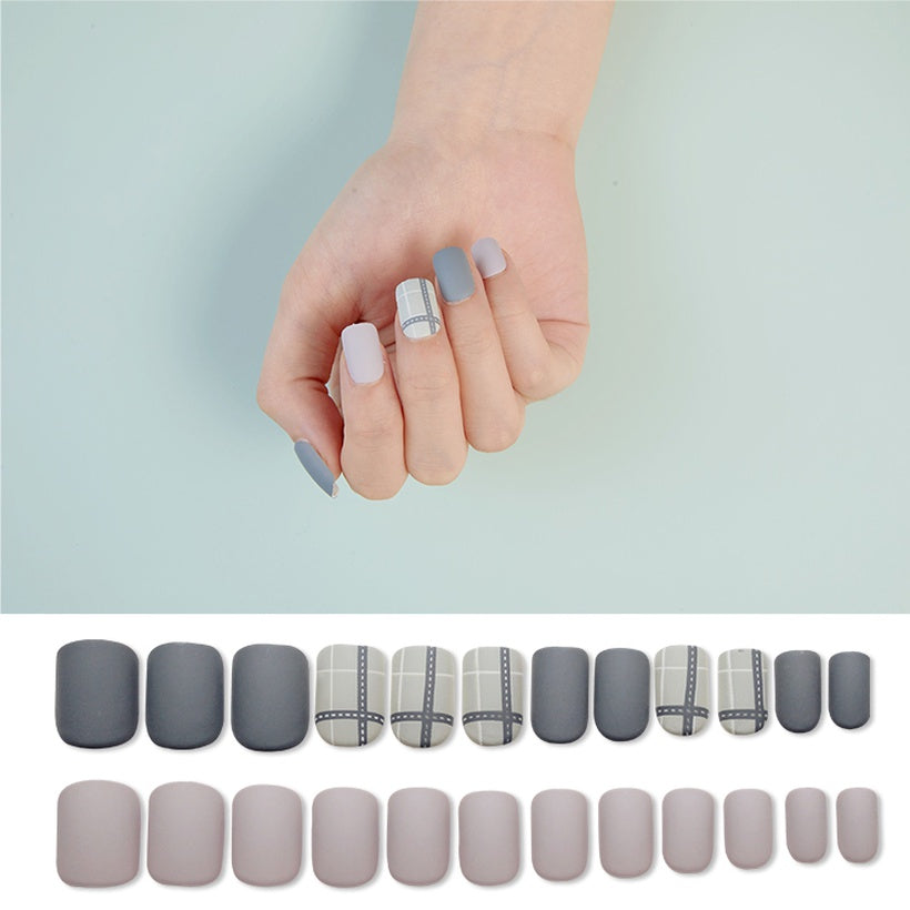 Square Plaid Acrylic Nails 24 Pieces with stickers - 3243296 - Crazy Women is the Choice of millions